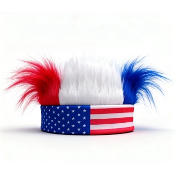 Fan cap wig sports headband
