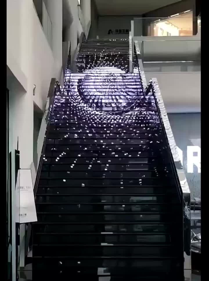 Exibição de led de escadas