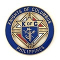 Customized Zinc Alloy Masonic Knights of Columbus Car Emblem in Gold and Blue1