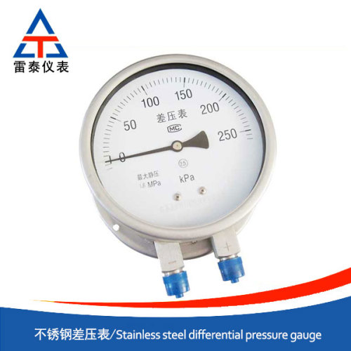 Principio estructural del manómetro de presión diferencial de acero inoxidable