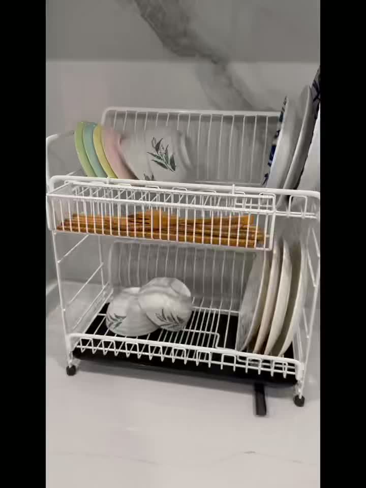 Suporte para pratos estreito e largo de camada dupla