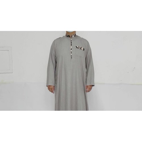 Al Haramain Ultimo design Muslim Saudi Kurta Custom Kaftan Abite Abaya Abite etniche Thobe Abbigliamento islamico per adulti.1