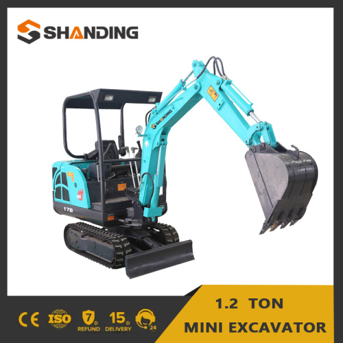 1 Tonne 1,7 Tonne 2 Tonnen 3 Tonnen Mini -Baggermaschine China billige Mini -Bagger kleine Baggeranhänge zum Verkauf