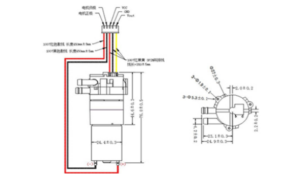 hall sensor water pump