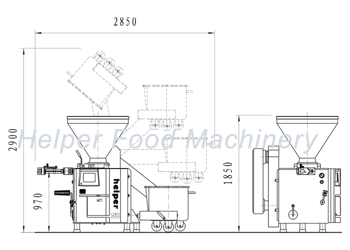 vacuum sausage filler Layout drawing1