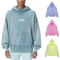 Χονδρικό λογότυπο OEM υπερμεγέθη Hoodie Custom Centrentery Acid Wash Distressed Hoodies Men1