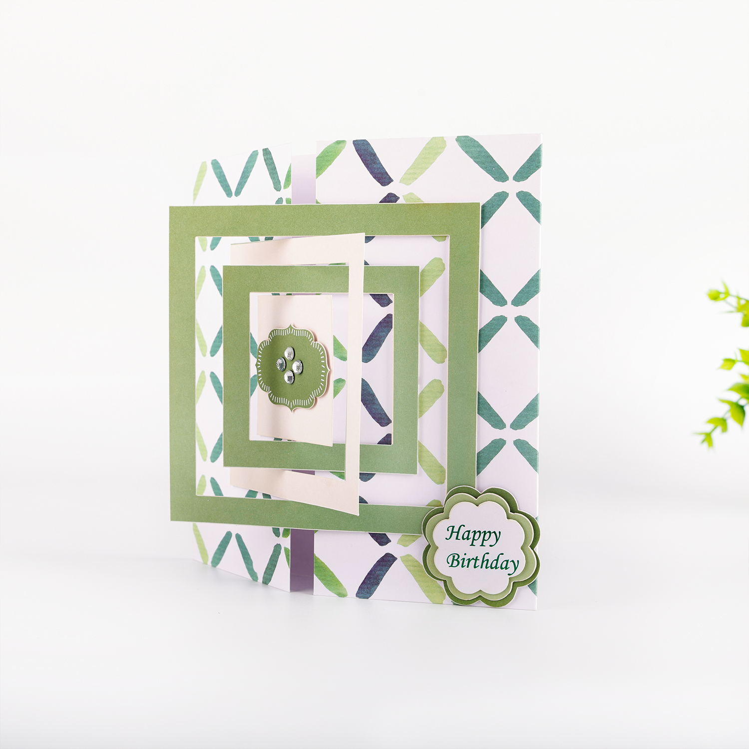 Biglietto d'auguri fatto a mano tagliato al laser