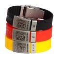 Adjustable Soft Silicone QR Code ID Bracelet1
