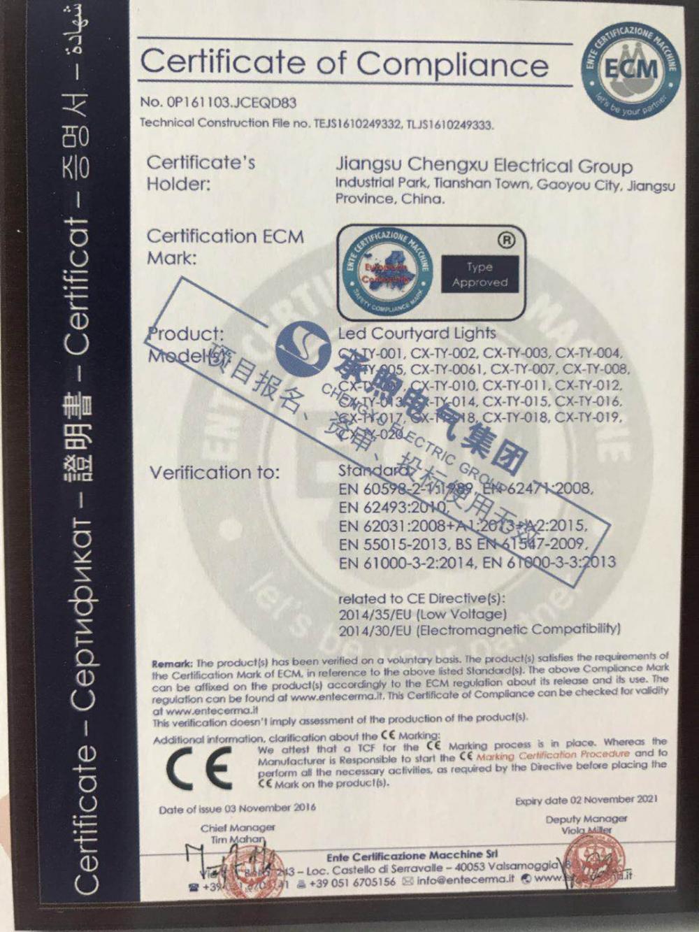 CE certification