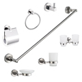 Stainless Steel 304 Wall Mounted Bathroom Accessories 6 Piece Set1
