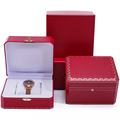 La custodia per orologi da viaggio di lusso personalizzata all&#39;ingrosso contiene la scatola di orologi da orologi a marchio rosso in pelle