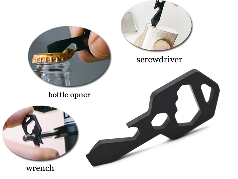 Edc Titanium Key Multitool With Pry Bar Spanner, High Quality Edc