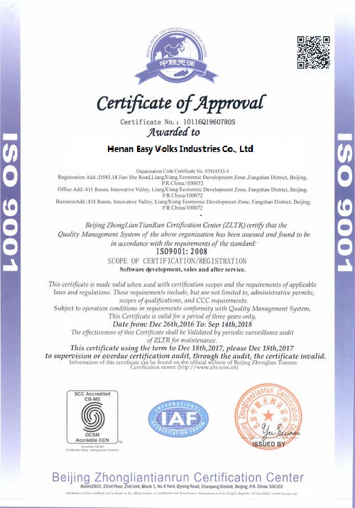 ISO 9001 certification