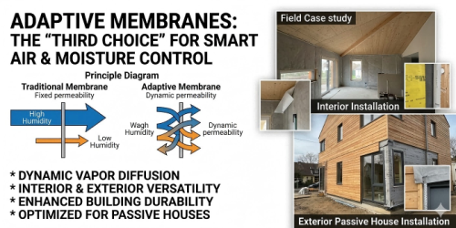 Membranas permeáveis ​​ao vapor versus membranas com barreira de vapor: Por que uma membrana adaptativa é a “terceira opção” para a construção de sistemas herméticos?