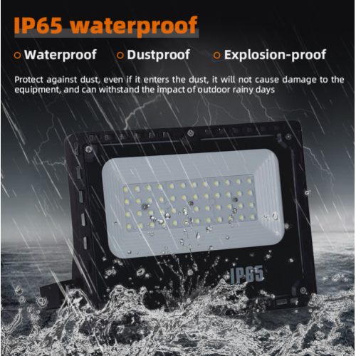 What is the IP waterproof and dustproof rating in the lamp logo?