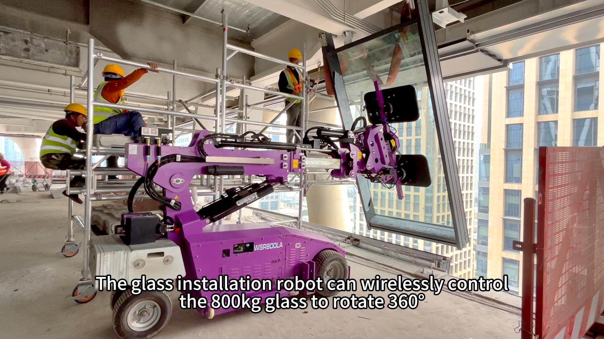 800kg glass installation robot is used in china