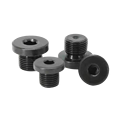 Hot Sale M12 Carbon Steel Oxidized Black Hex Socket Pipe Plugs with Collar - DIN9081
