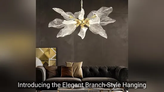 Elegante lámpara colgante de estilo rama para mesa de comedor1