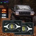 LED Headlights 4*6 Inch HJG Super Bright LED Lights Offroad for Truck Motorcycle Car LED Light1