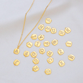 18K Gold Plated Brass Mens Cross Letter Pendant Necklace1
