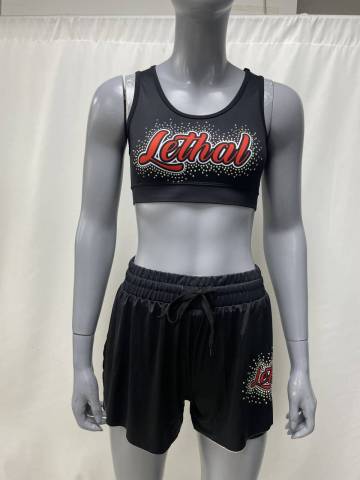 cheer crop top and butterfly short