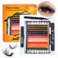 Wholesale DIY Colored Hair and Cluster Lashes Kit for Private Label1