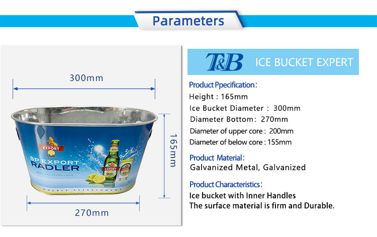 Portable beer ice bucket with customizable patterns