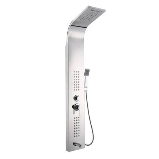 8021 Electroplating Wall Mounted Stainless Steel Shower Screen Bathroom Shower Panel1