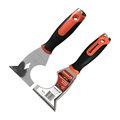 4 Inch OEM TPR PP Rubber Handle Scrapper Putty Knife with Stainless Steel Blade1