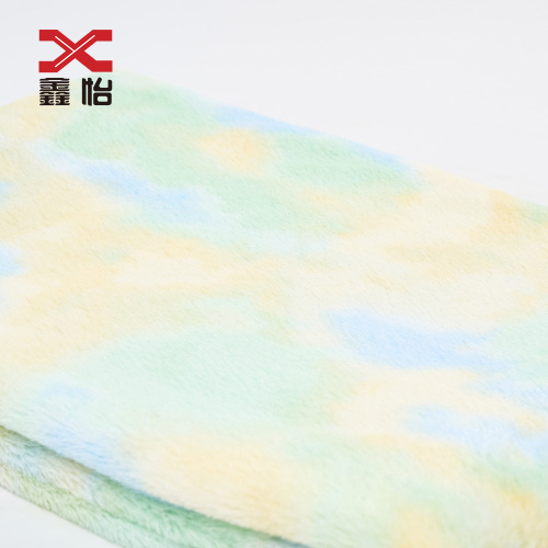 PV velvet tie-dyed fabric