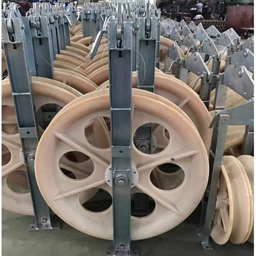 Stringing pulley blocks delivered to India