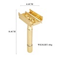 Gold Color Butterfly Opening Razor with Twin Blade Twist-to-Open Double Edge Blade1