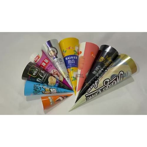 Cone shaped ice cream packaging