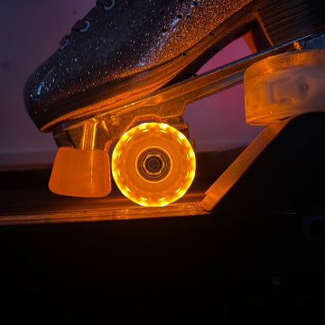 Colorful luminated skates wheel