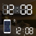 Modern Bluetooth App-Controlled 3D LED Wall Clock with Nightlight and Calendar1