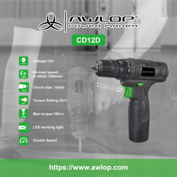 CD12D 12V 10MM Chuck Size Cordless Electric Drill
