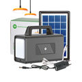120W کیت چراغ انرژی خورشیدی چراغ قوه اضطراری قابل حمل چراغهای کمپینگ خورشیدی با 2 لامپ LED 1