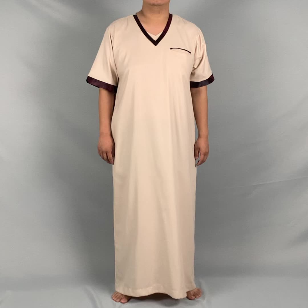 Abbigliamento islamico all&#39;ingrosso Marocco Marocco Uomo di abbigliamento islamico musulmano Thobe1