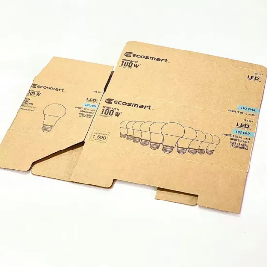 Caja de envasado de papel corrugado Kraft Kraft Caja de envasado al por mayor para Bulb1