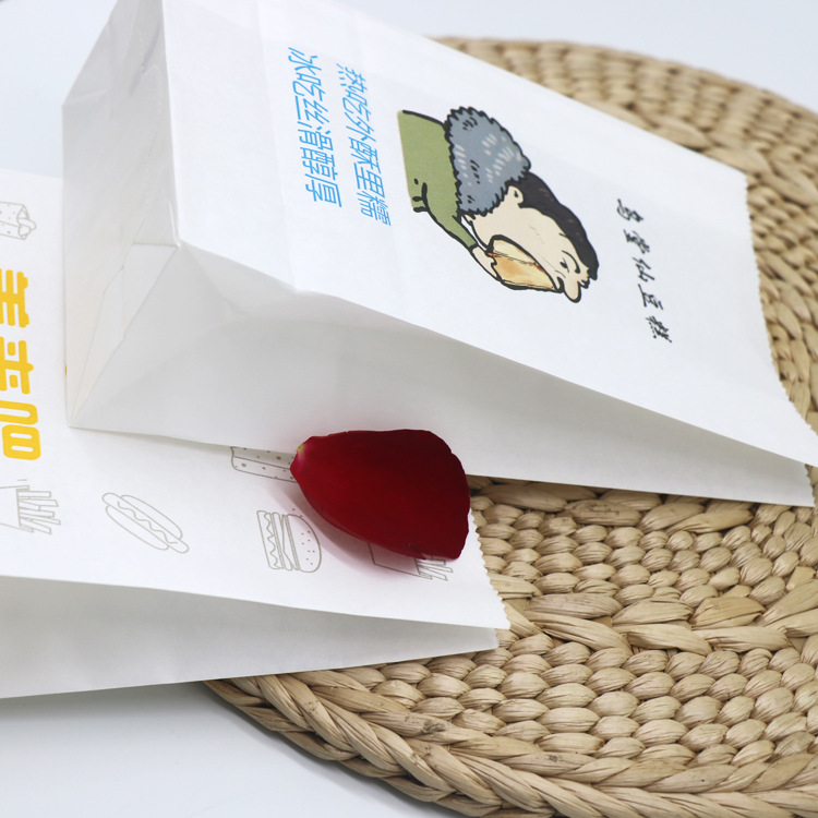 White paper take away bag