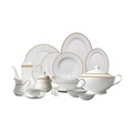 12-Piece Luxury Bone China Square Dinnerware Set with Embossed Designs - White Plates and Assorted Bowls1
