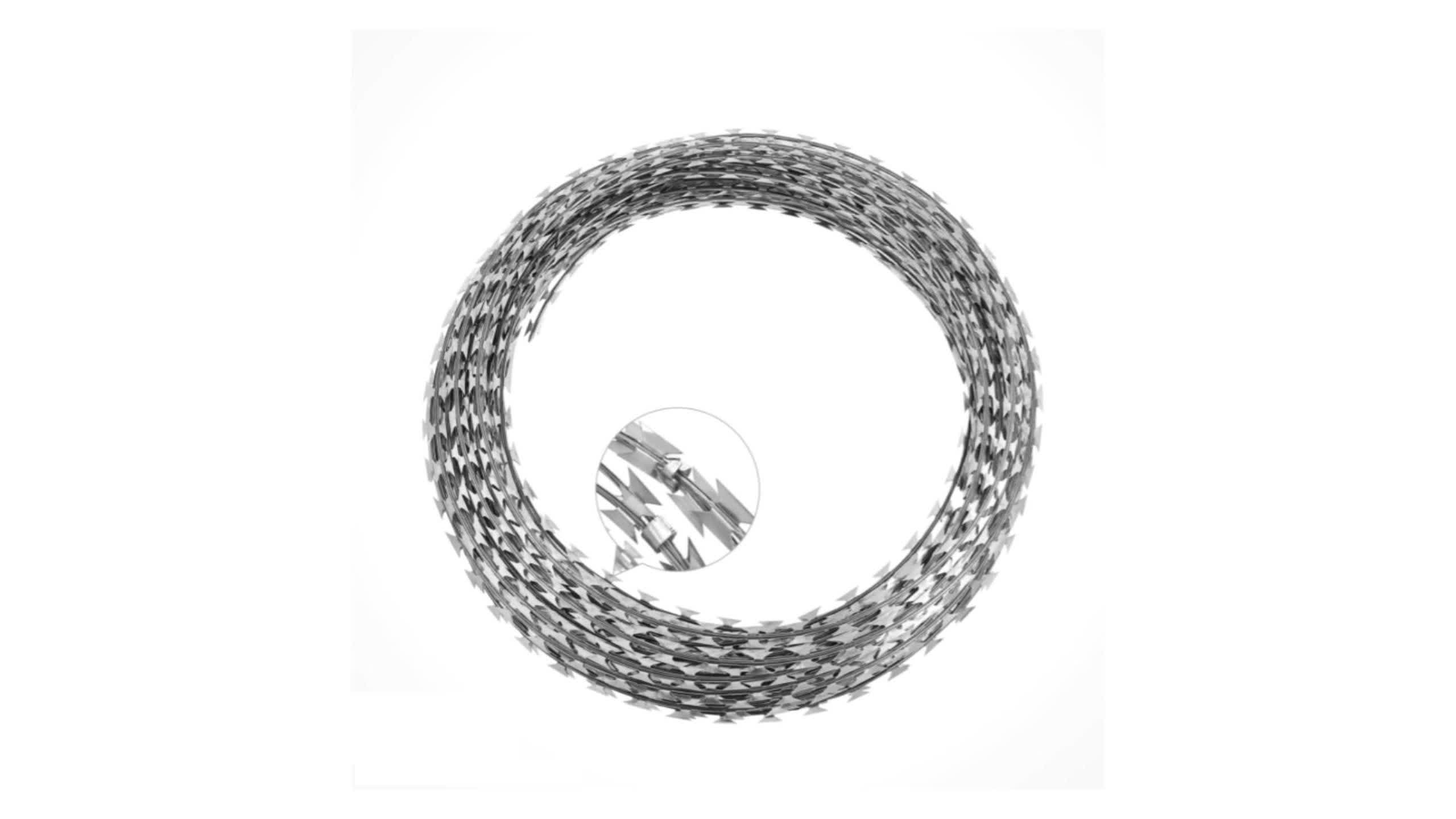 Concertina de cercas galvanizado de muescas calientes Precio Razor BoRbed Wire BTO 22 Razor Concertina Wire1