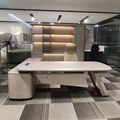 Modern L-shaped Office Desk Perfect Design Office Use Furnitures Made of E1 MDF Wood and Ideal for Those in Leadership Positions1