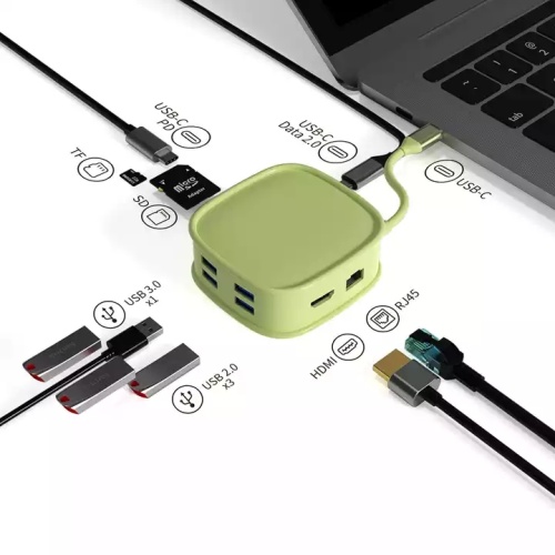 10-in-1 USB C Hubs dengan pendirian telefon