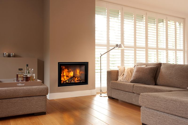 Wood fireplace electric