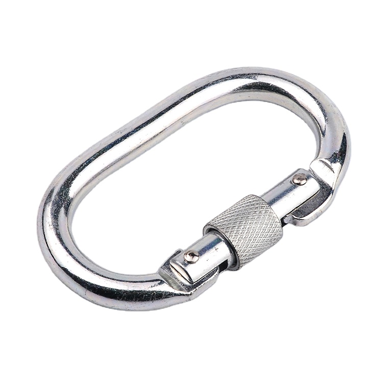 Factory Good 23KN Carabiner Oval Screw Locking Steel carabiner For Harness1