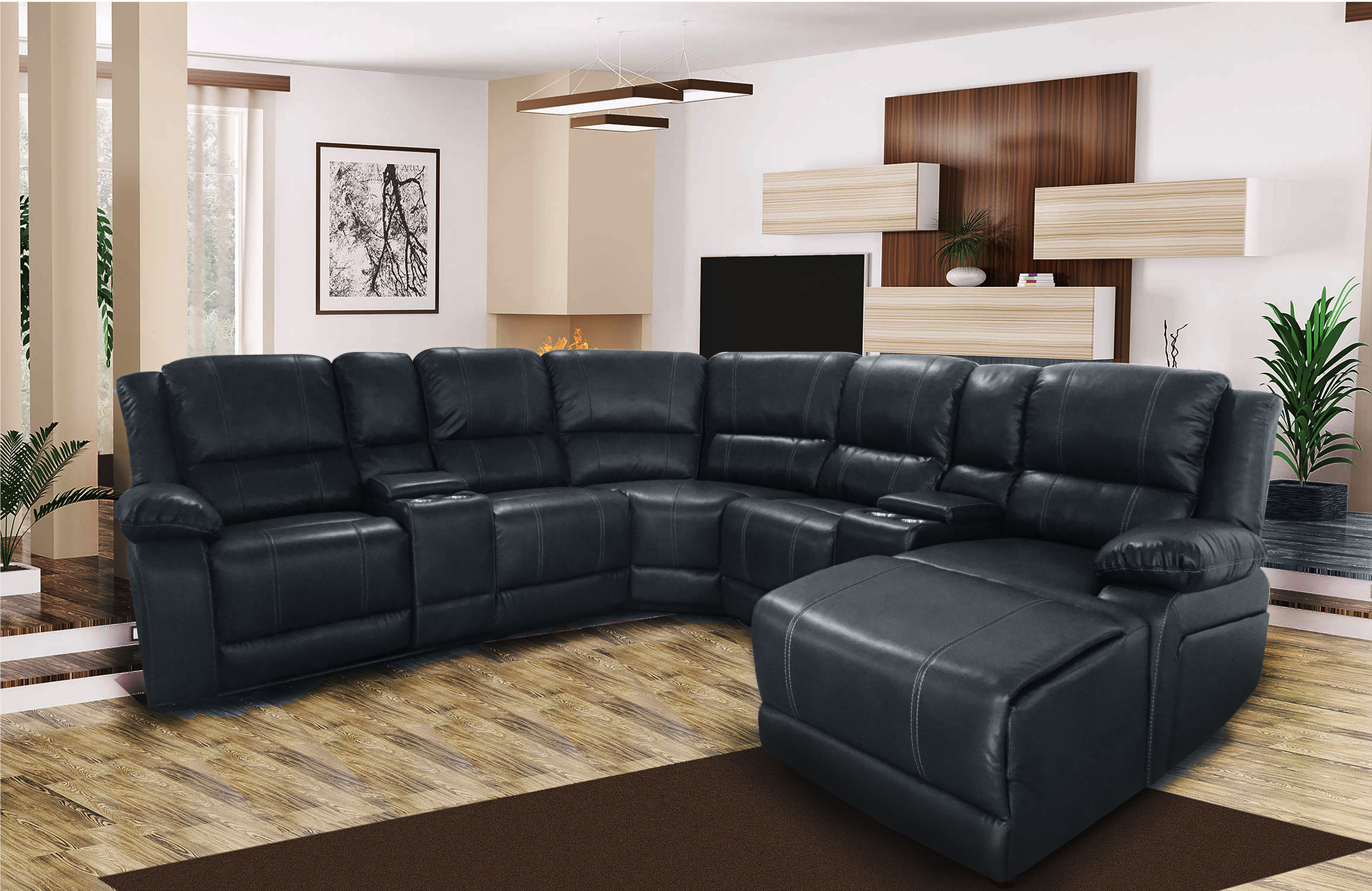 9026 Recliner Corner Sofa