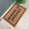 Handcrafted Humorous Fun Housewarming Doormats: Beware of Dog - Coconut Fiber Coir & Coco Mats1