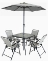 Cast Aluminum Garden Set: Folding Chairs and Table for Outdoor Dining1