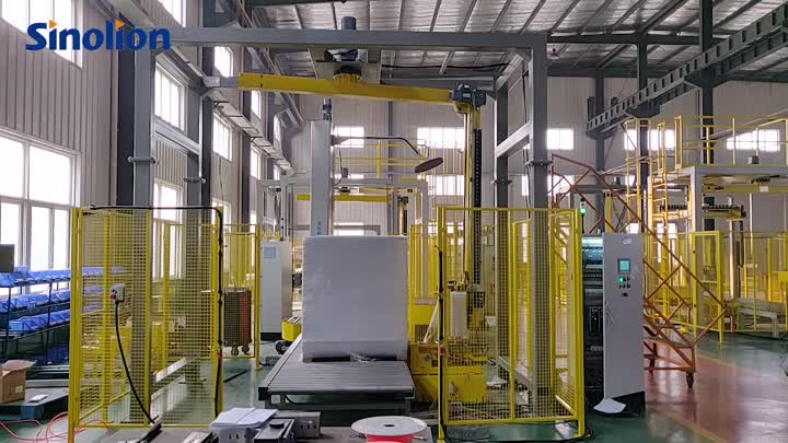 Rotary arm stretch full automatic wrapping machine